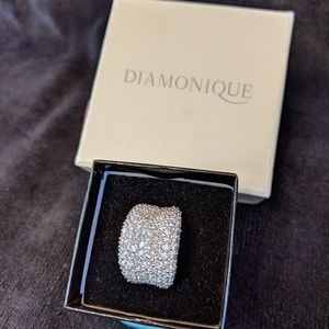 Diamonique CZ pave ring in .925 silver